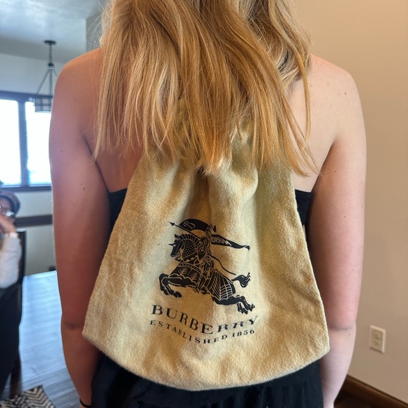Burberry Beige Drawstring Backpack - Picture 7 of 7